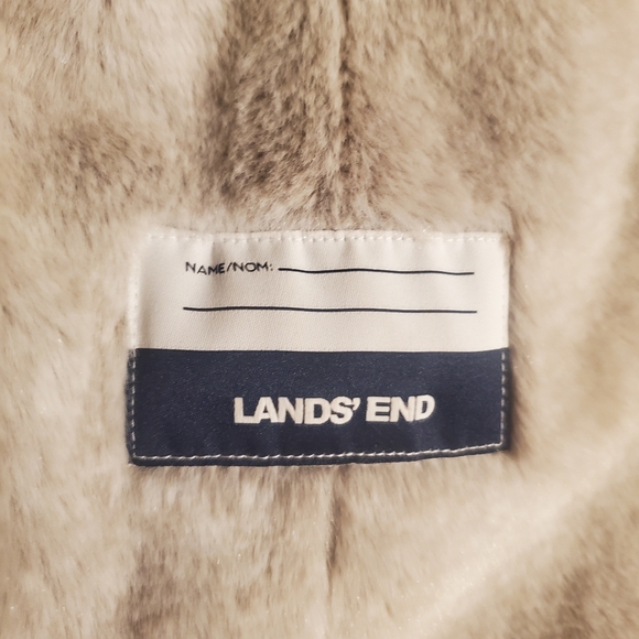 Lands' End Faux Fur Trimmed Coat - Picture 3 of 15